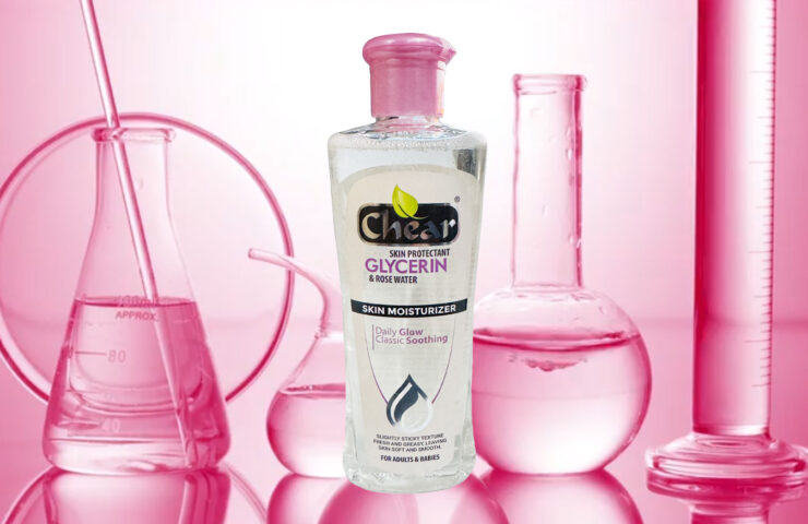 bottle of glycerin & rose water for skin moisturising chear