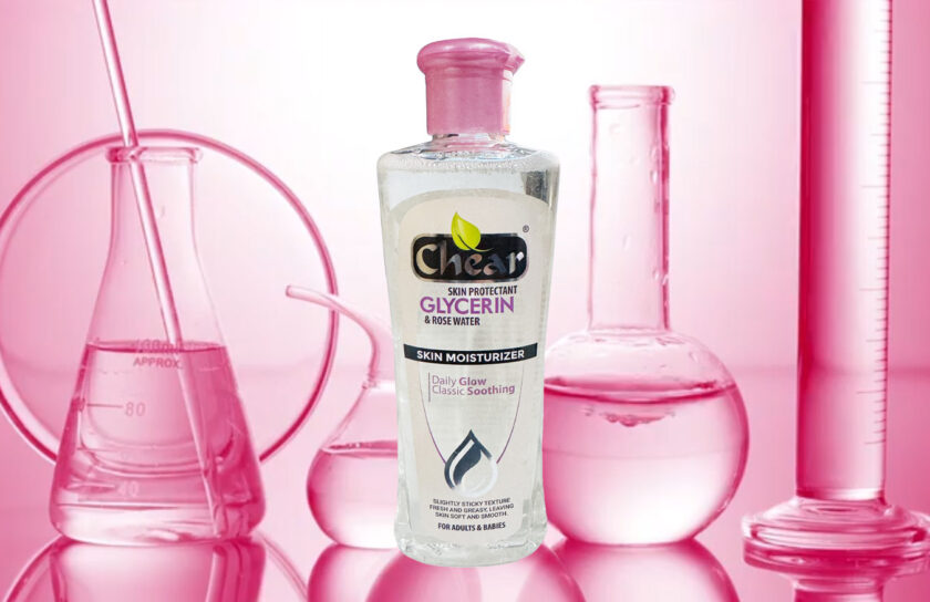 bottle of glycerin & rose water for skin moisturising chear