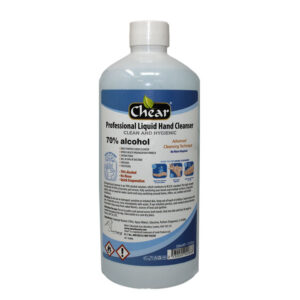 Chear Professional Liquid Hand Cleanser Sanitiser is a 70% alcohol solution