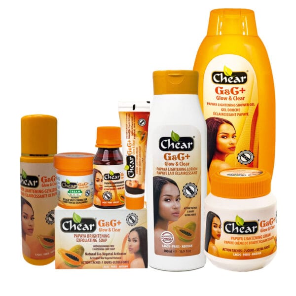 G&C+ Clear Papaya Lightening Brightening Kit (8 Items)