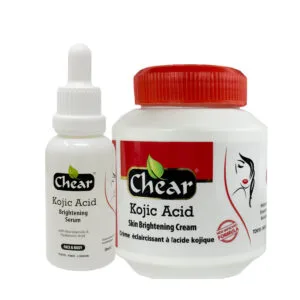 Kojic Acid Face & Body Brightening- Treat & Moisturise (Serum & Cream) (2items)