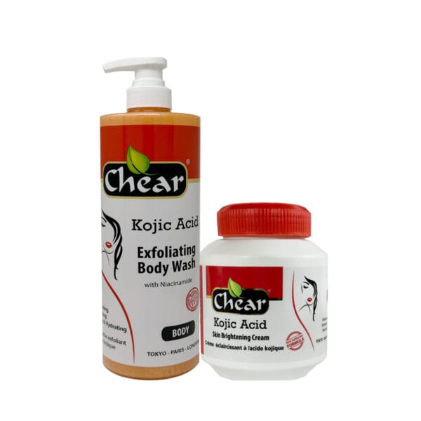 Kojic Acid Face & Body Brightening - Duo Wash & hydrate (Body Wash & Cream) (2items)